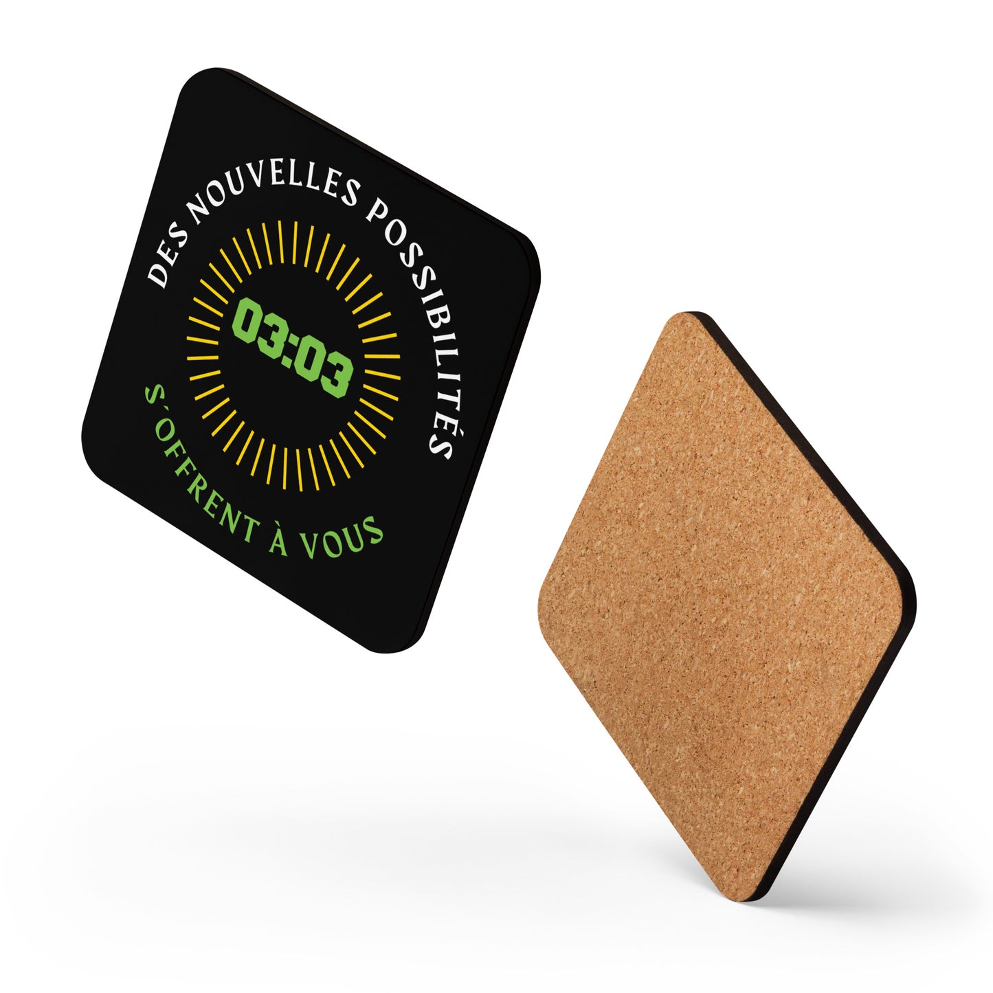 Untersetzer/Becher aus Kork – Mirror Hour 03:03, 1 Stück