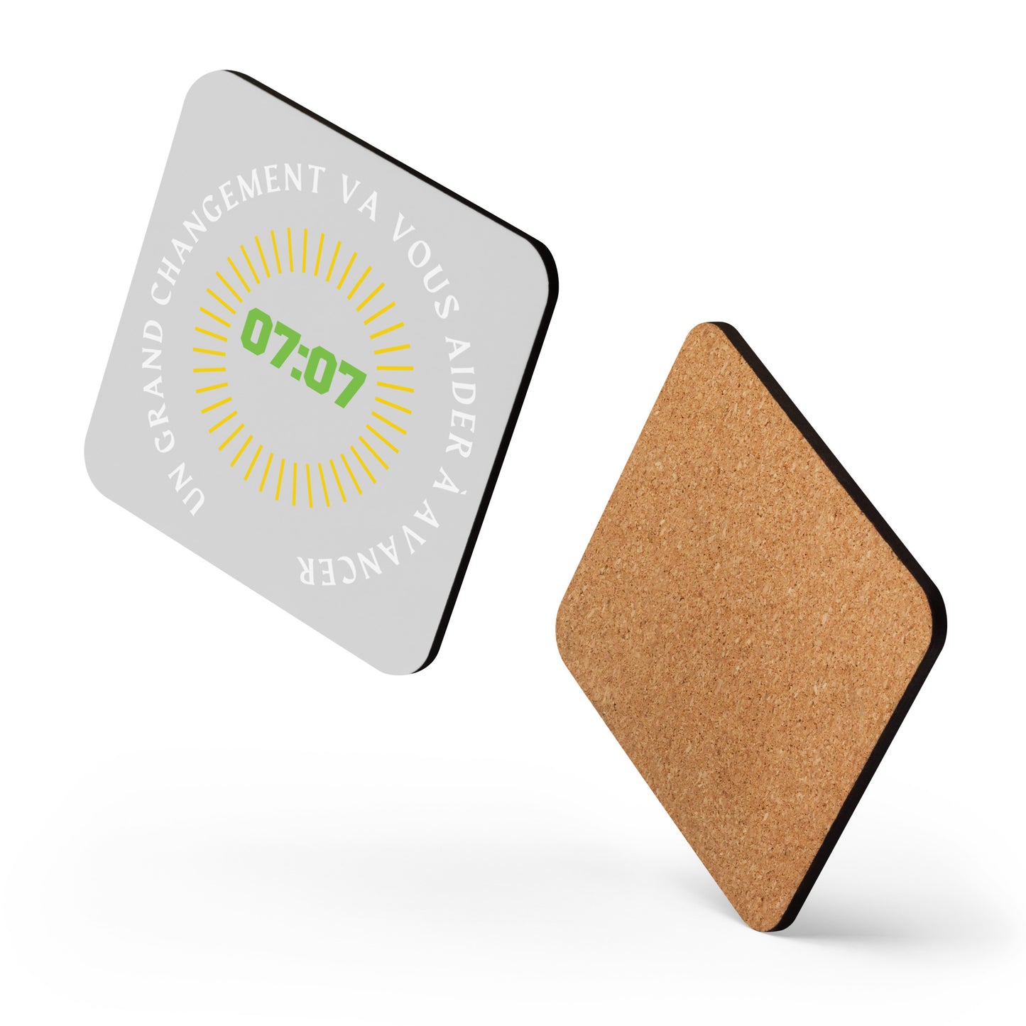 Untersetzer/Becher aus Kork – Mirror Hour 07:07, 1 Stück