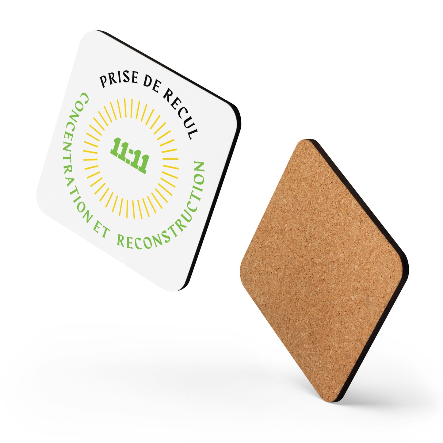 Untersetzer/Tasse aus Kork – Mirror Hour 11:11, 1 Stück