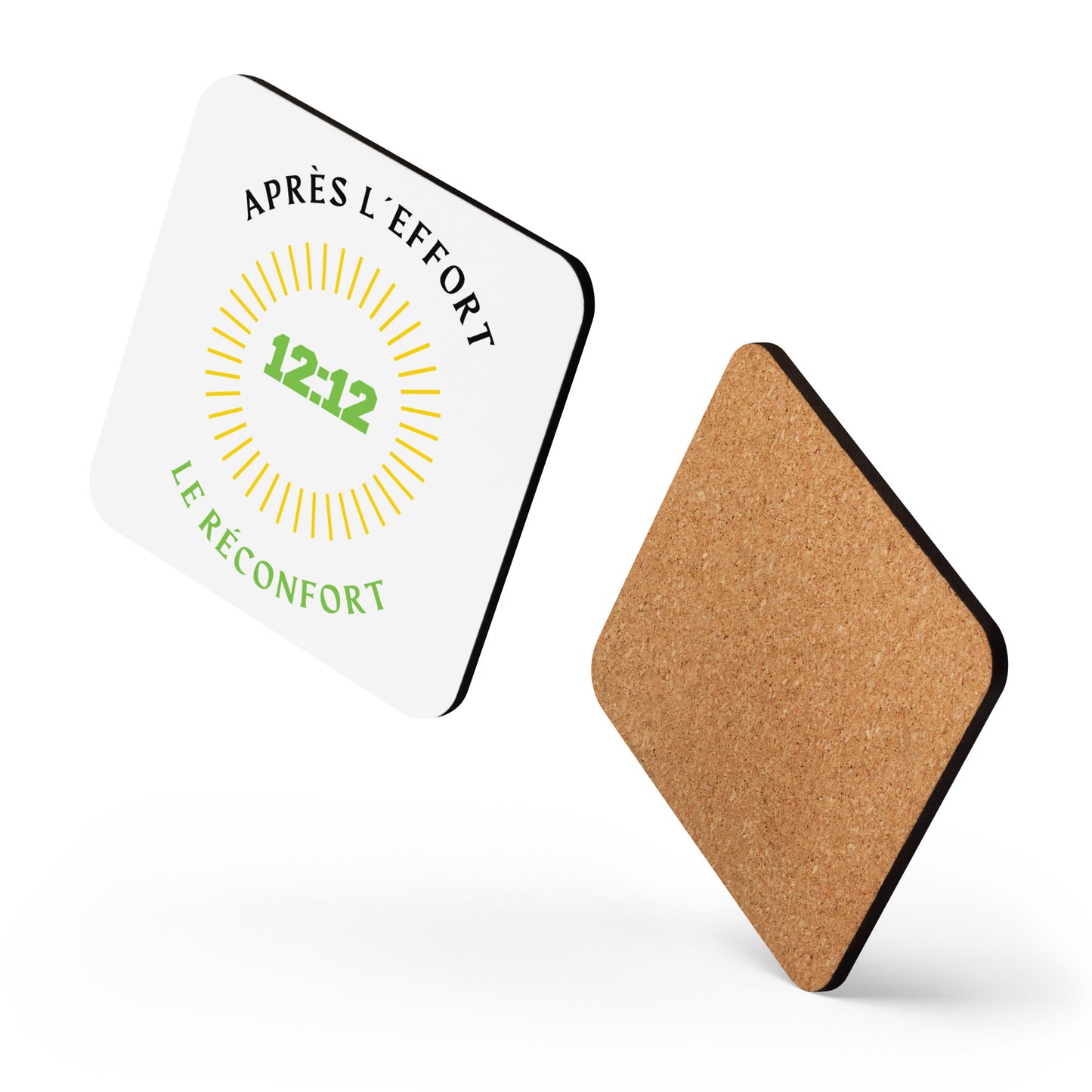 Untersetzer/Becher aus Kork – Mirror Hour 12:12, 1 Stück