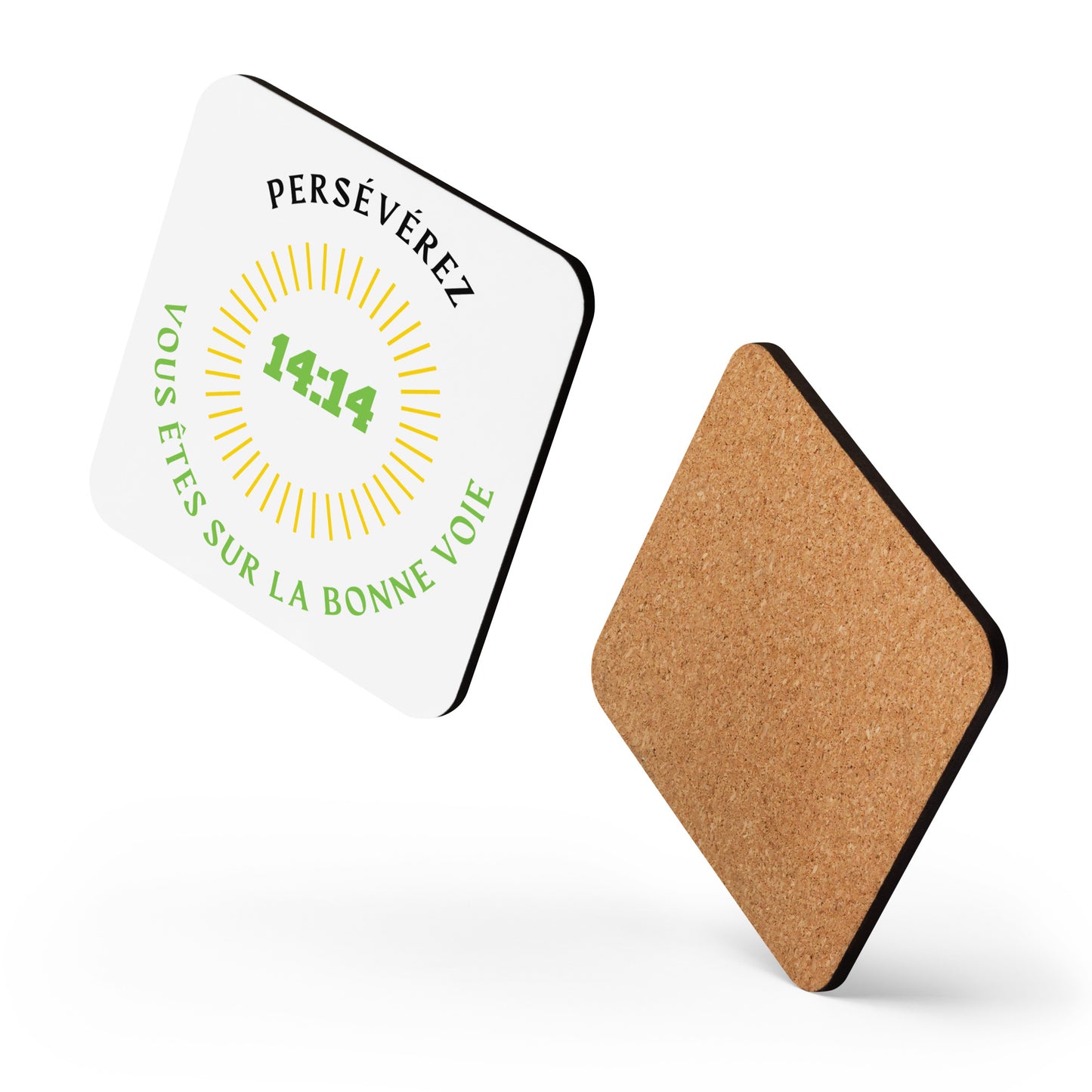 Untersetzer/Becher aus Kork – Mirror Hour 14:14, 1 Stück