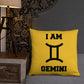 Coussin de décoration intérieure - Signe Astro Gémeaux