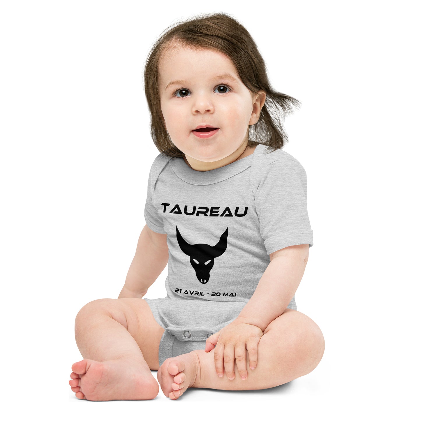 Kurzärmeliger Baby-Body – Sternzeichen Stier