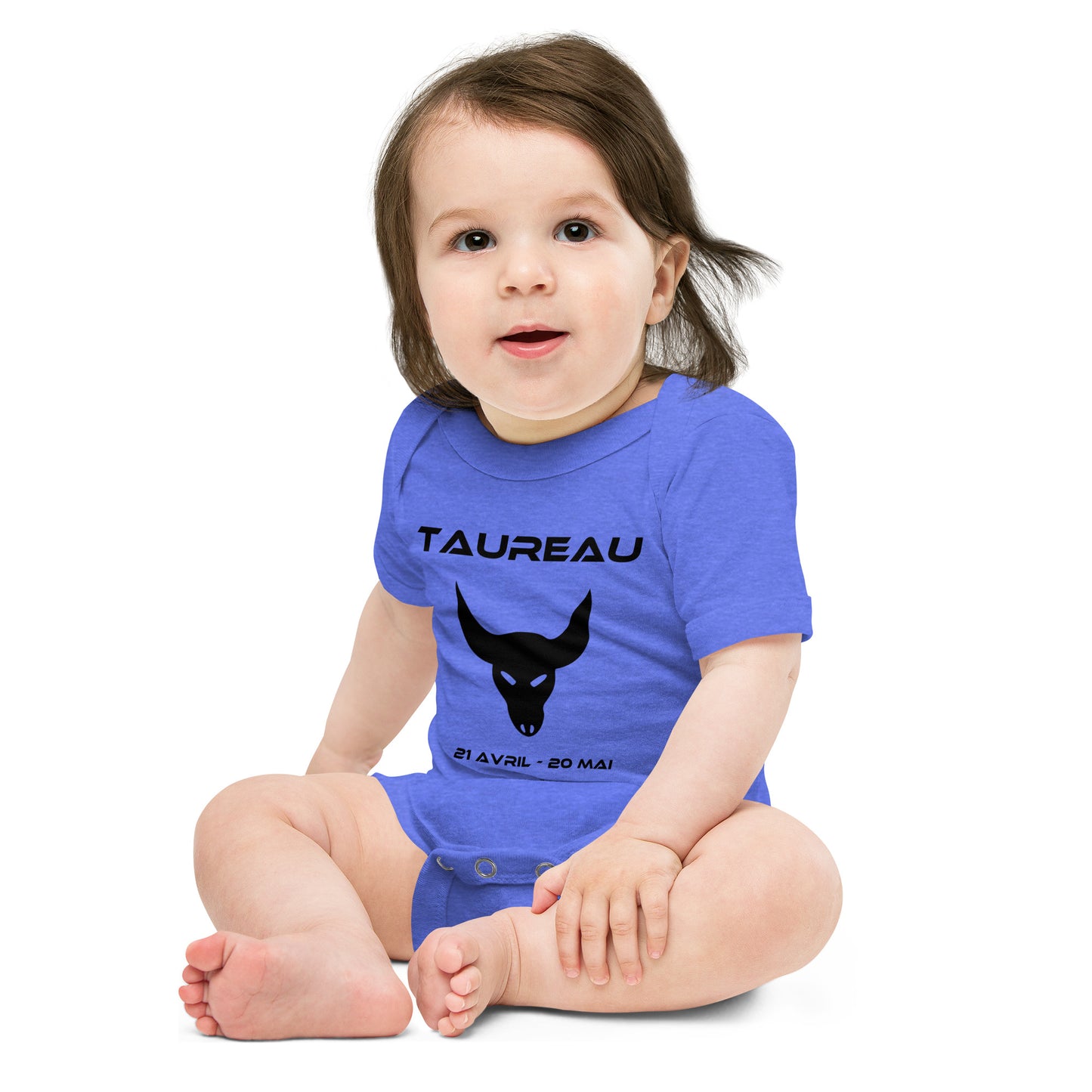 Kurzärmeliger Baby-Body – Sternzeichen Stier