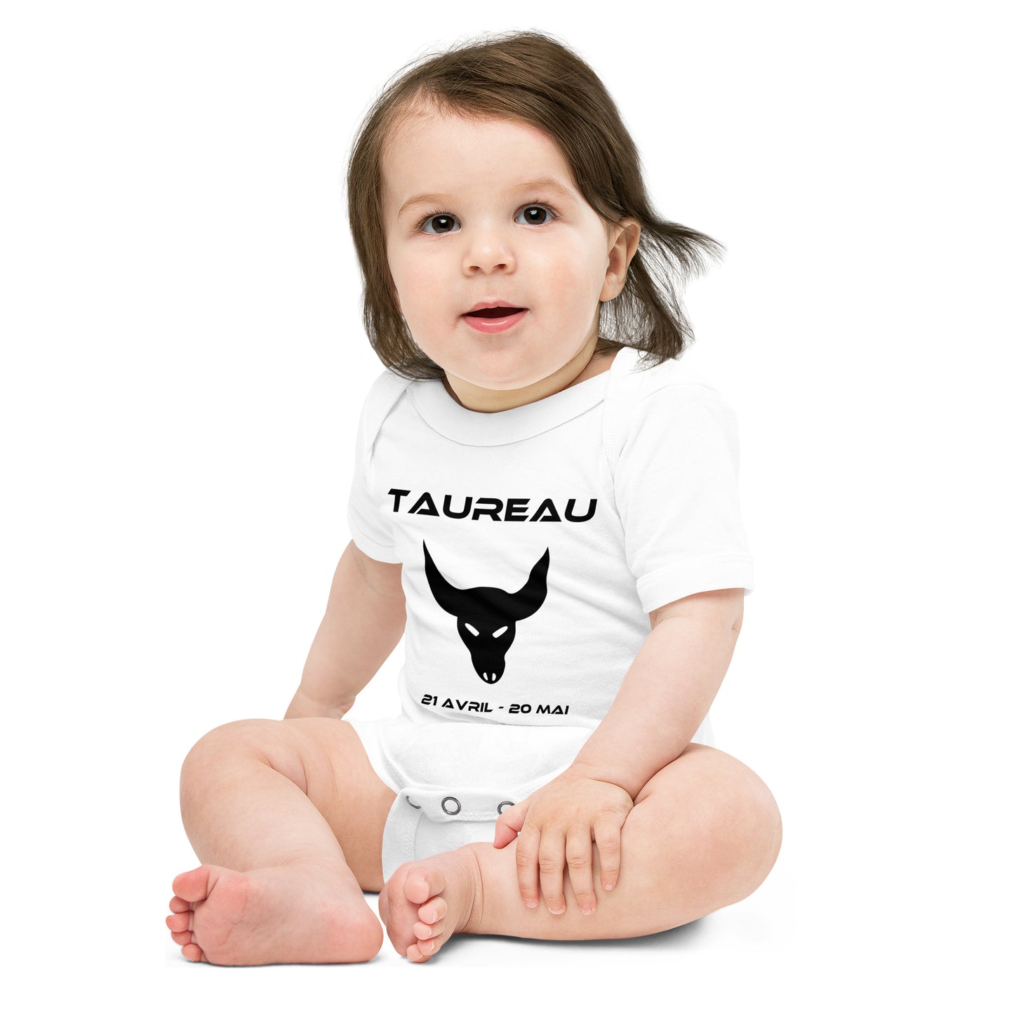 Kurzärmeliger Baby-Body – Sternzeichen Stier