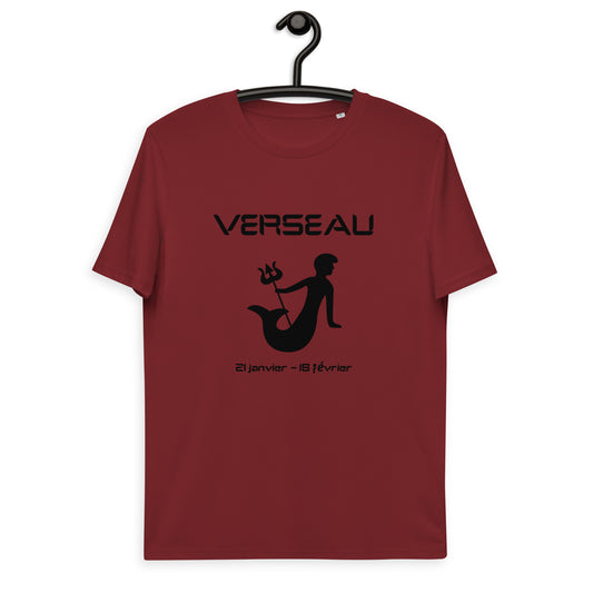 T-shirt unisexe en coton biologique - Signe Astro Verseau
