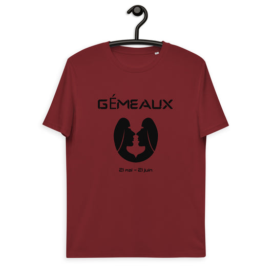 T-shirt unisexe en coton biologique - Signe Astro Gémeaux