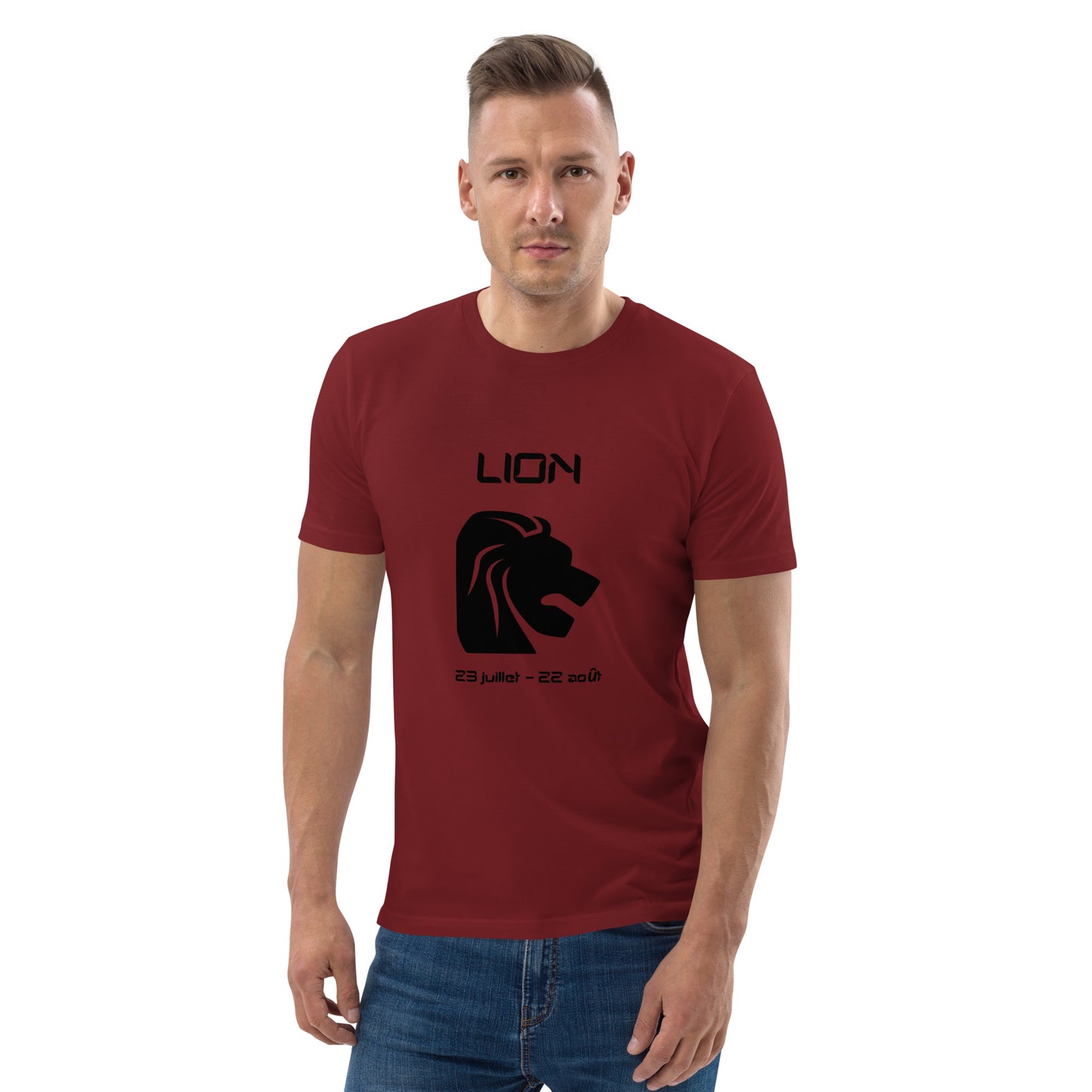 T-shirt unisexe en coton biologique - Signe Astro Lion