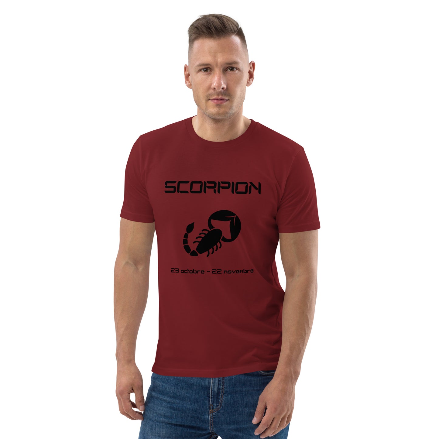 Unisex-T-Shirt aus Bio-Baumwolle – Sternzeichen Skorpion