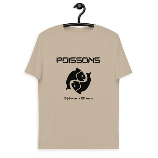 T-shirt unisexe en coton biologique - Signe Astro Poissons