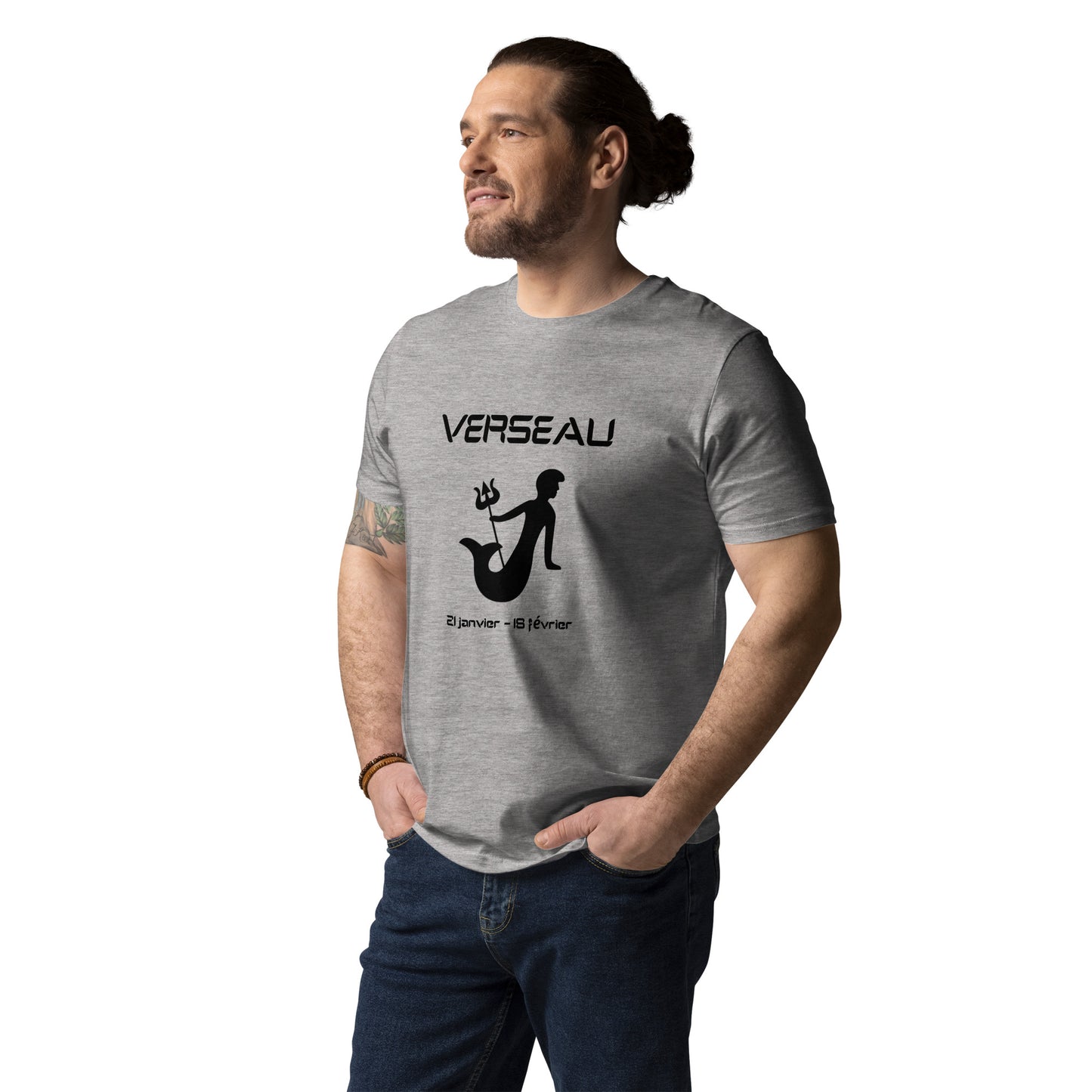 Unisex-T-Shirt aus Bio-Baumwolle – Sternzeichen Wassermann