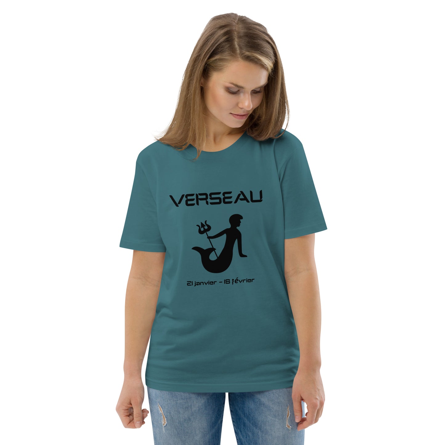 Unisex-T-Shirt aus Bio-Baumwolle – Sternzeichen Wassermann