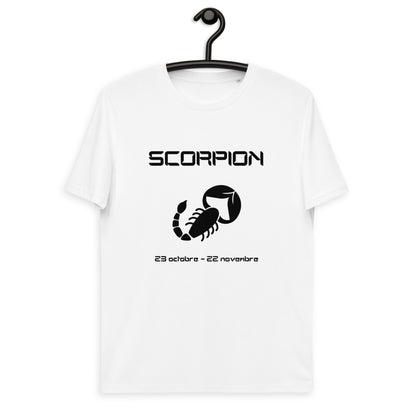 Unisex-T-Shirt aus Bio-Baumwolle – Sternzeichen Skorpion