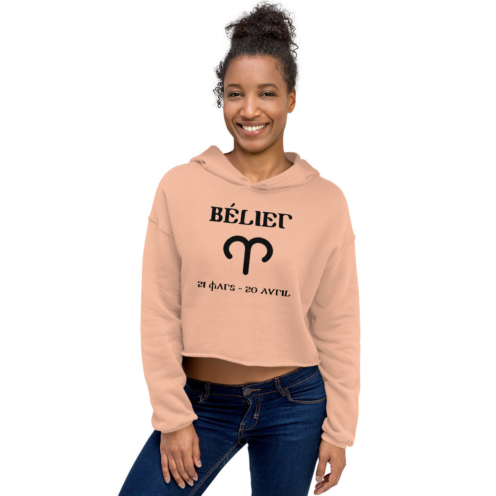 Crop-Top-Hoodie – Sternzeichen Widder