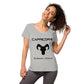 T-shirt col V ajusté femme - Signe Astro Capricorne