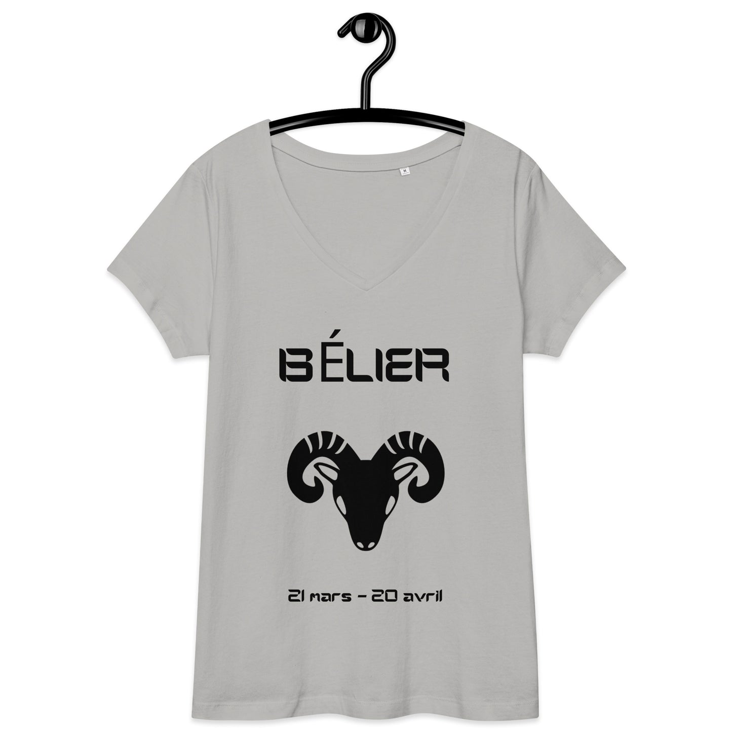 T-shirt col V ajusté femme - Signe Astro Bélier