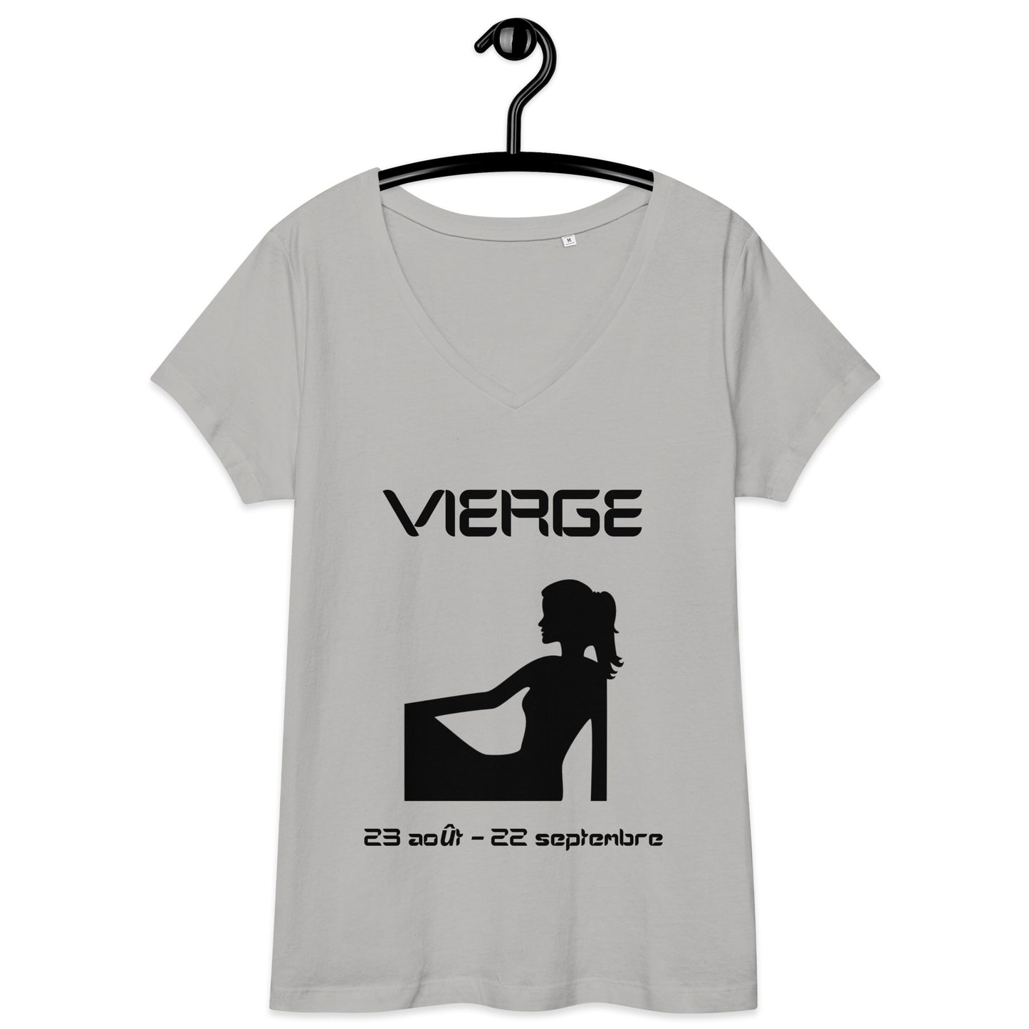 T-shirt col V ajusté femme - Signe Astro Vierge