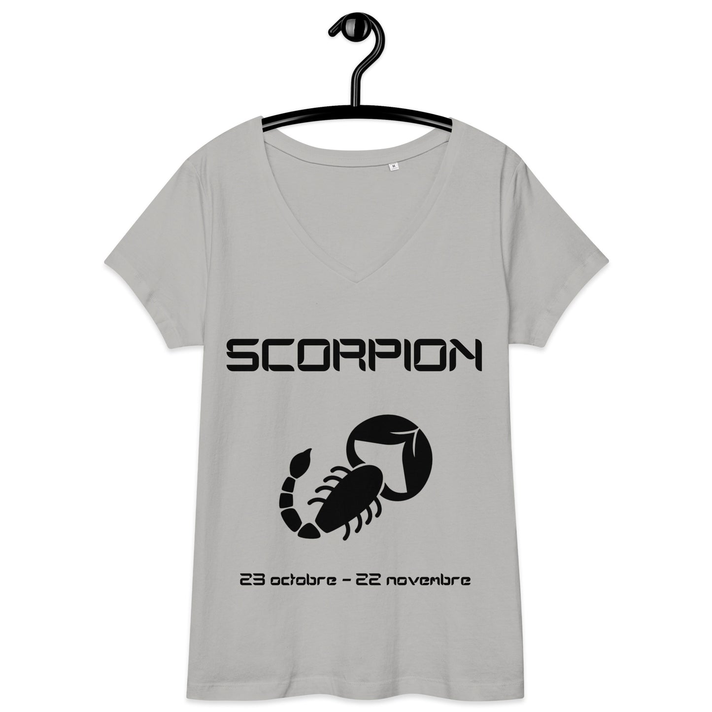 T-shirt col V ajusté femme - Signe Astro Scorpion