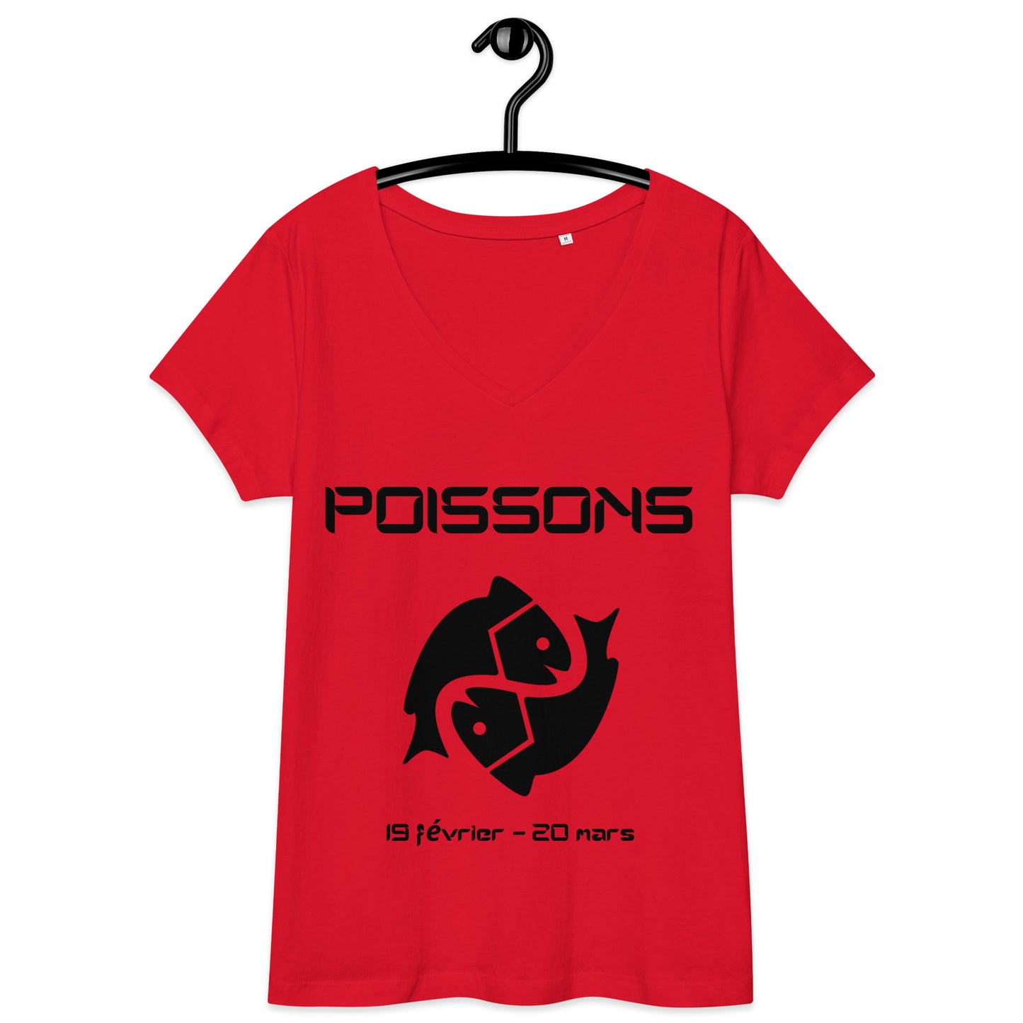 T-shirt col V ajusté femme - Signe Astro Poissons