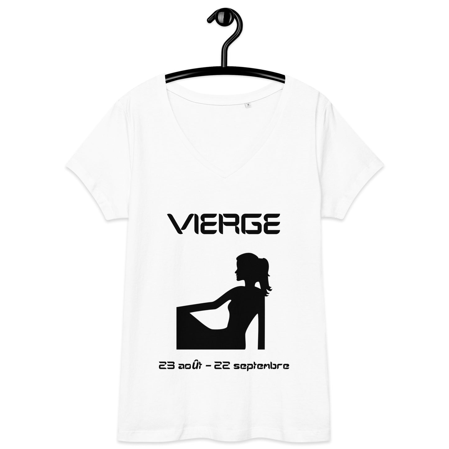 T-shirt col V ajusté femme - Signe Astro Vierge