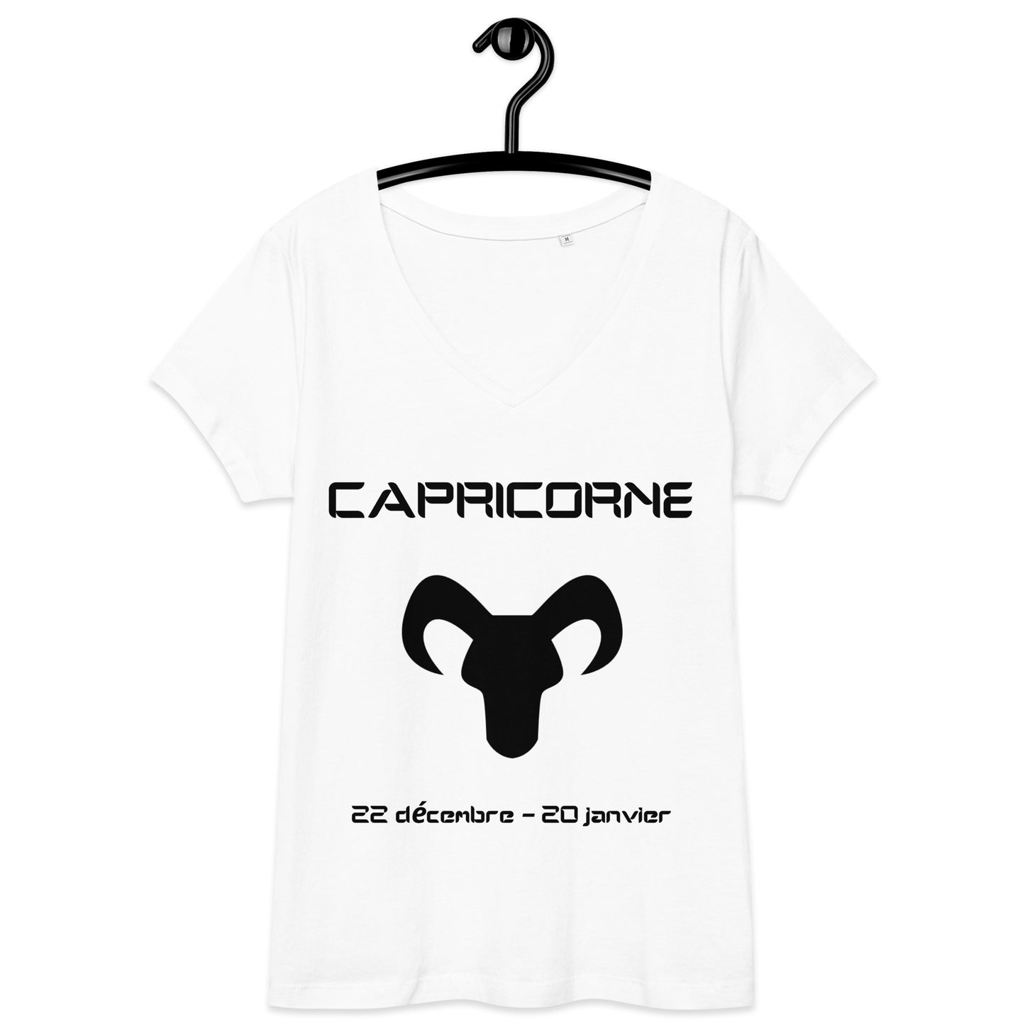 T-shirt col V ajusté femme - Signe Astro Capricorne