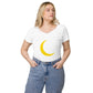 T-shirt col V ajusté femme - Symbole Lune