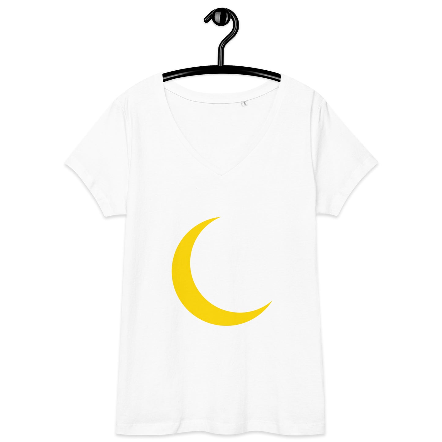 T-shirt col V ajusté femme - Symbole Lune