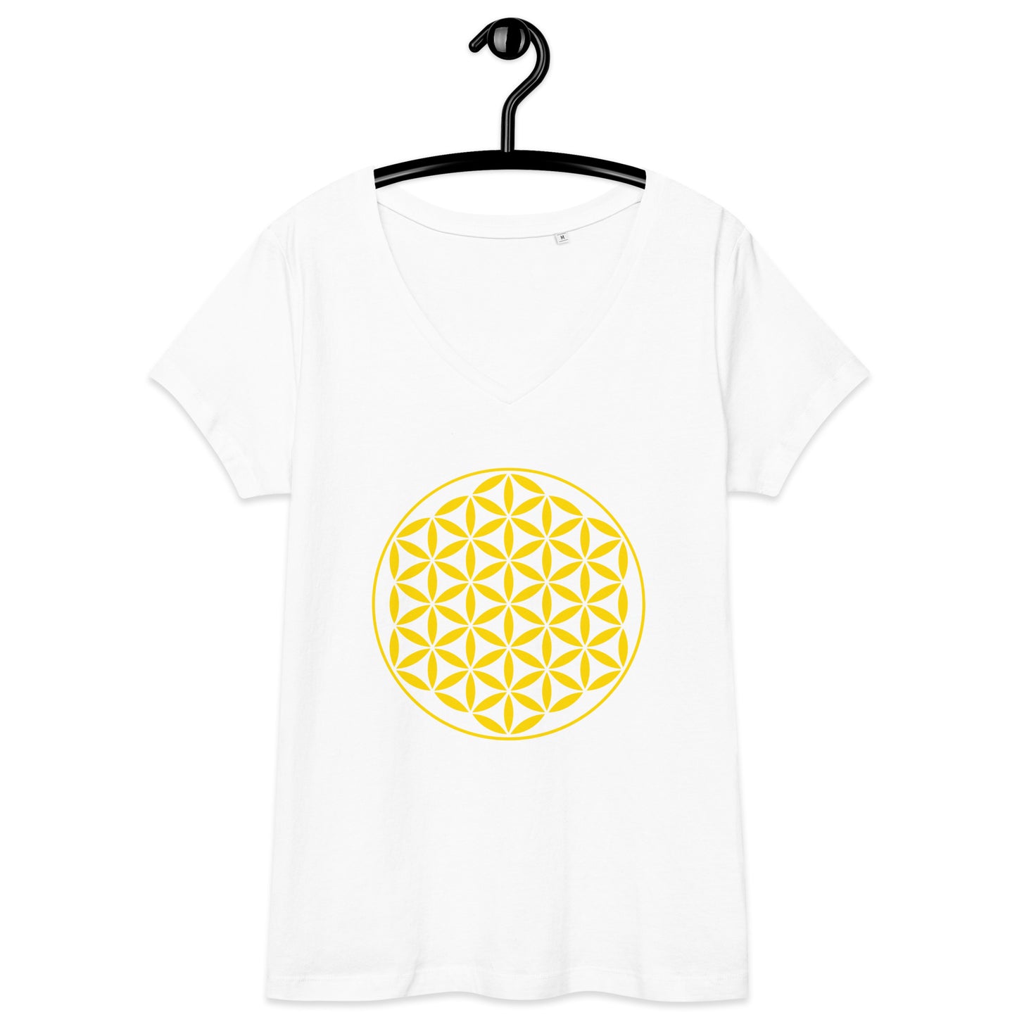 T-shirt col V ajusté femme - Symbole Fleur de vie