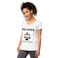 T-shirt col V ajusté femme - Signe Astro Balance
